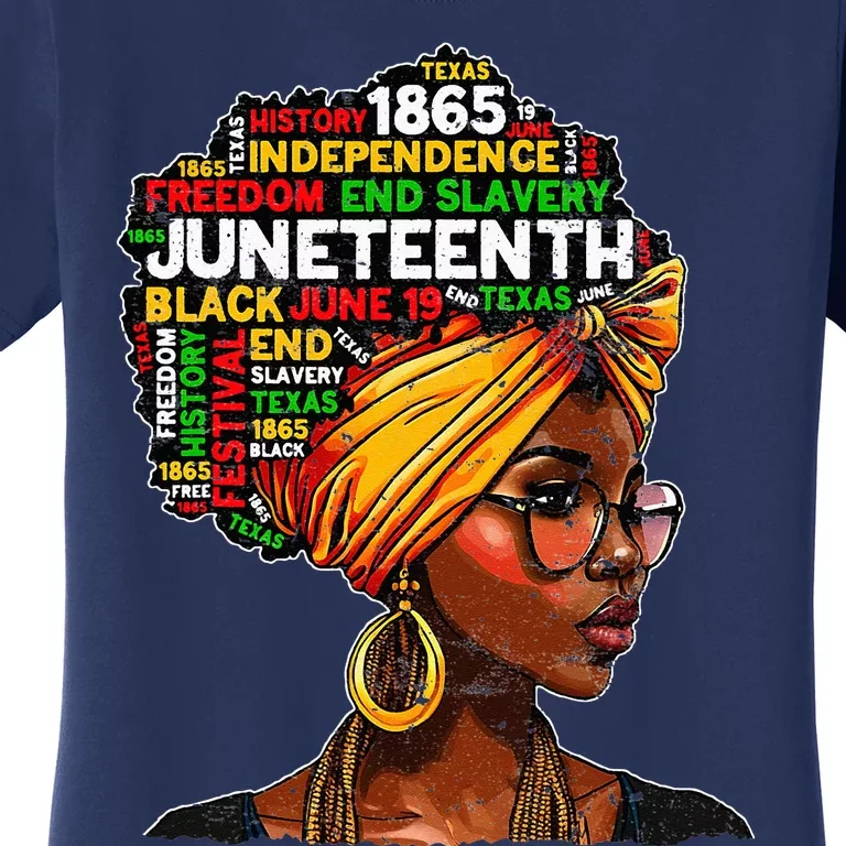 Juneteenth Celebrate 1865 Afro Black Natural Hair Women's T-Shirt