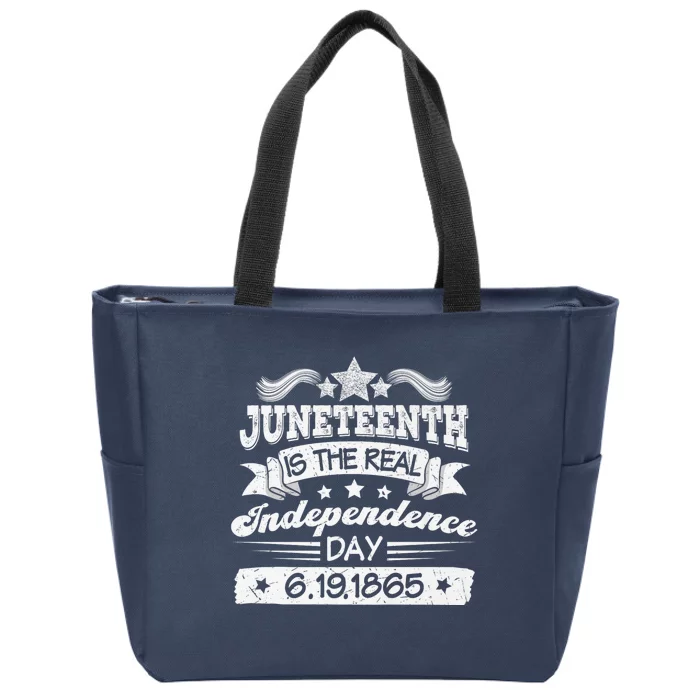 Juneteenth Celebrate 1865 Black History African American Zip Tote Bag