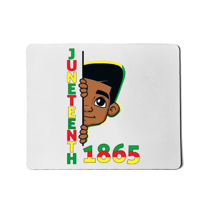 Juneteenth Celebrating 1865 Cool Brown Skin King Boy Mousepad