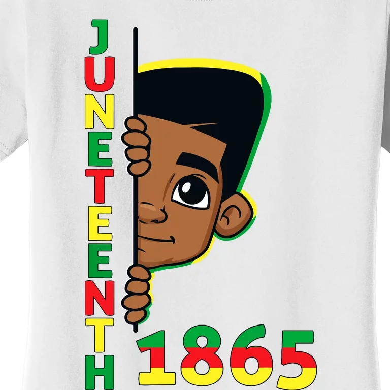 Juneteenth Celebrating 1865 Cool Brown Skin King Boy Women's T-Shirt