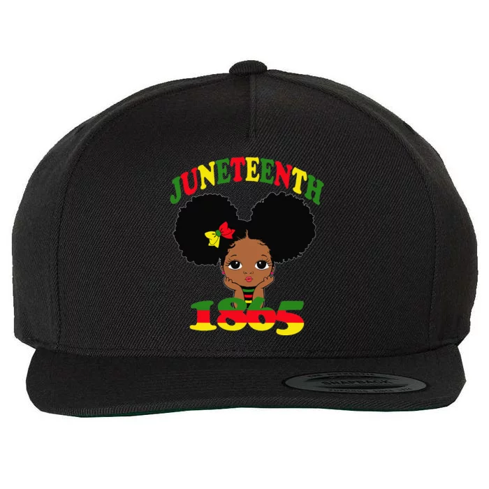 Juneteenth Celebrating 1865 Cute Black Wool Snapback Cap