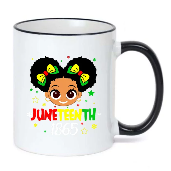 Juneteenth Celebrating 1865 Cute Black Girl Black Color Changing Mug