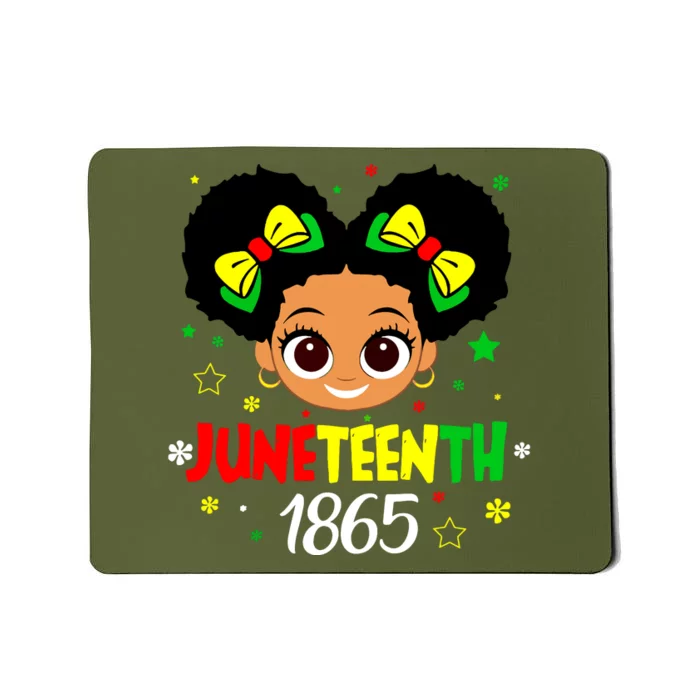 Juneteenth Celebrating 1865 Cute Black Girl Mousepad