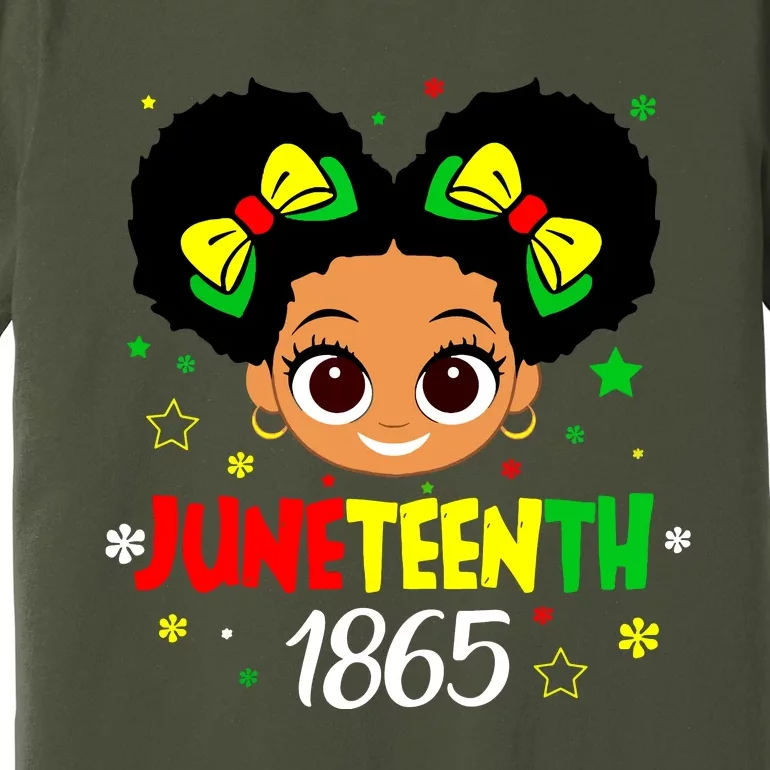 Juneteenth Celebrating 1865 Cute Black Girl Premium T-Shirt