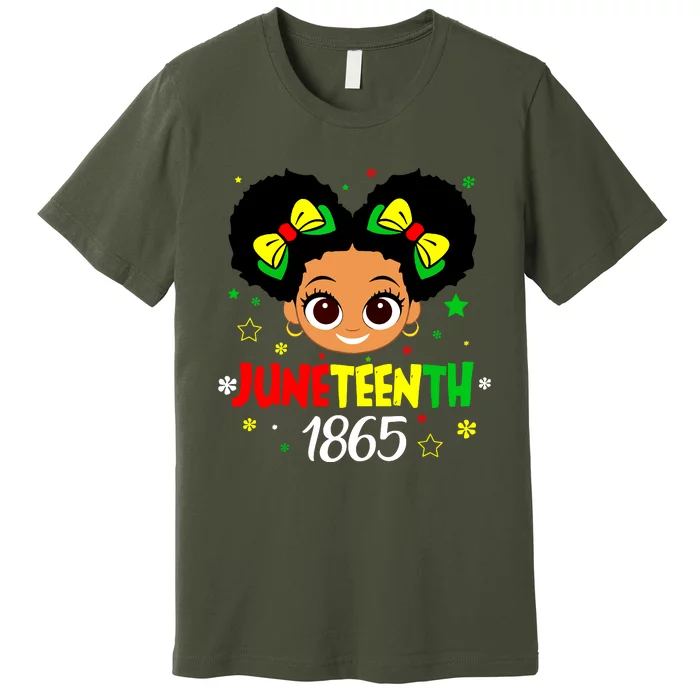 Juneteenth Celebrating 1865 Cute Black Girl Premium T-Shirt