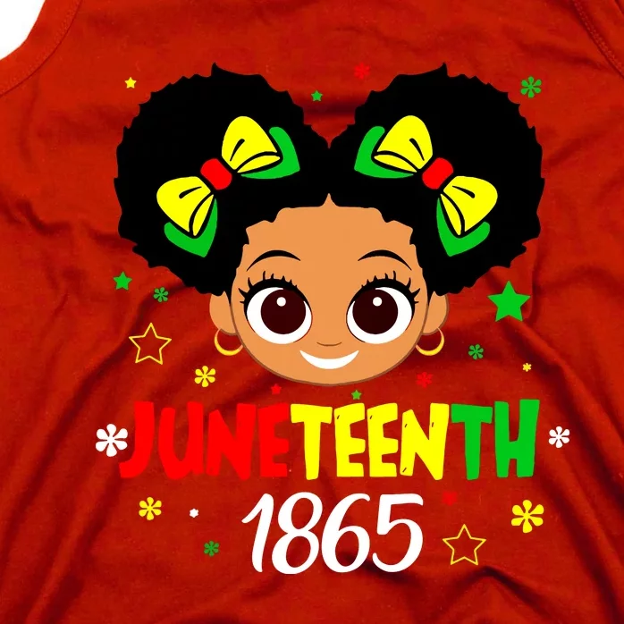 Juneteenth Celebrating 1865 Cute Black Girl Tank Top