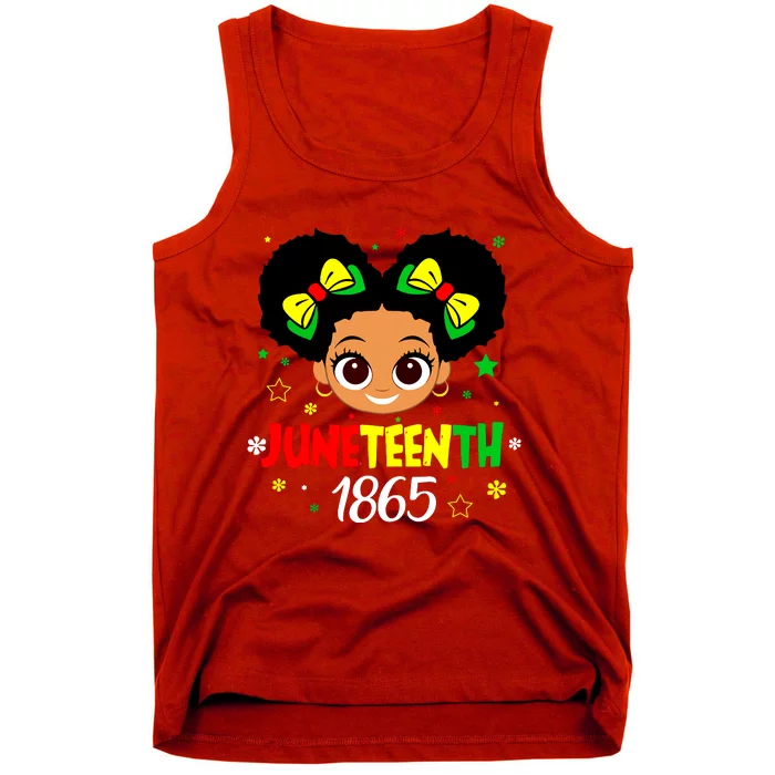 Juneteenth Celebrating 1865 Cute Black Girl Tank Top