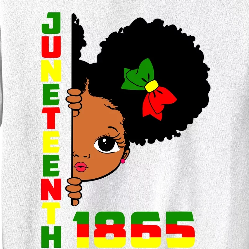 Juneteenth Celebrating 1865 Cute Black Girl Sweatshirt