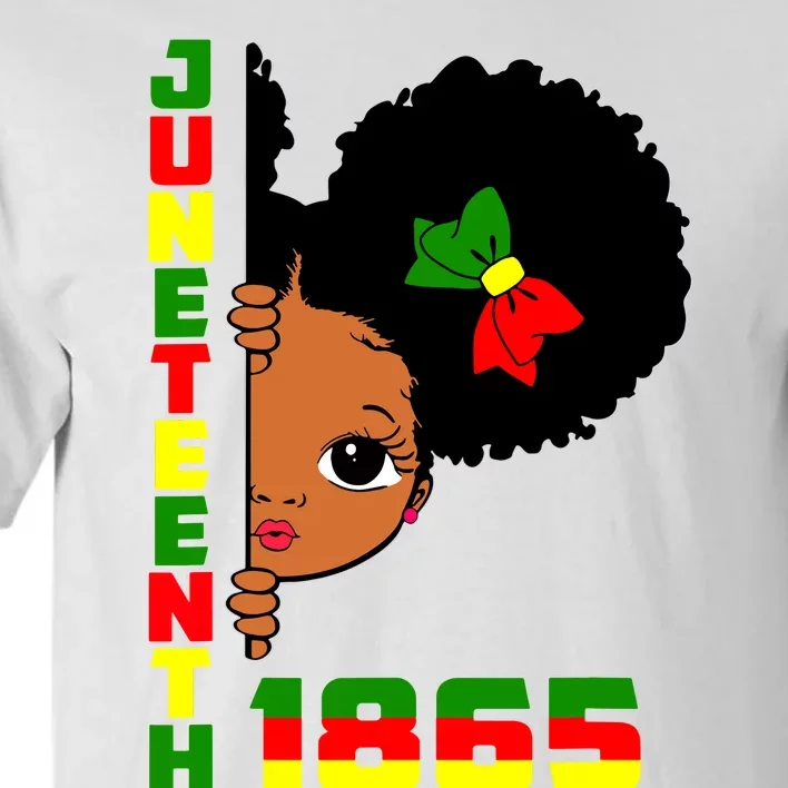 Juneteenth Celebrating 1865 Cute Black Girl Tall T-Shirt