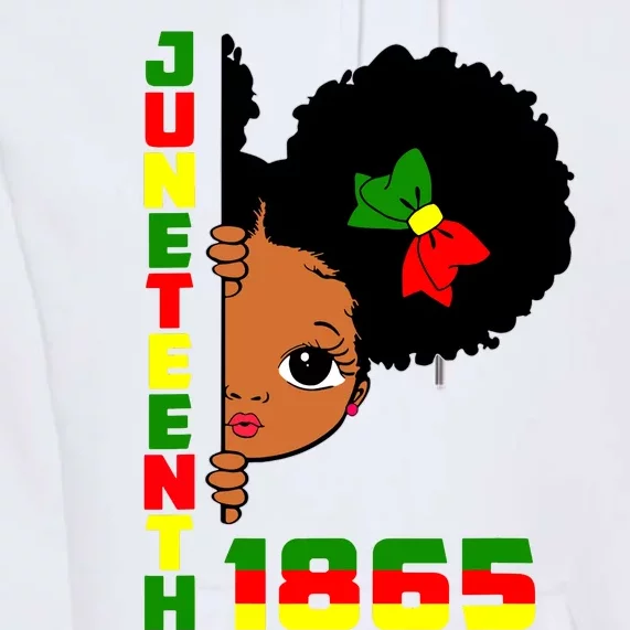 Juneteenth Celebrating 1865 Cute Black Girl Premium Hoodie