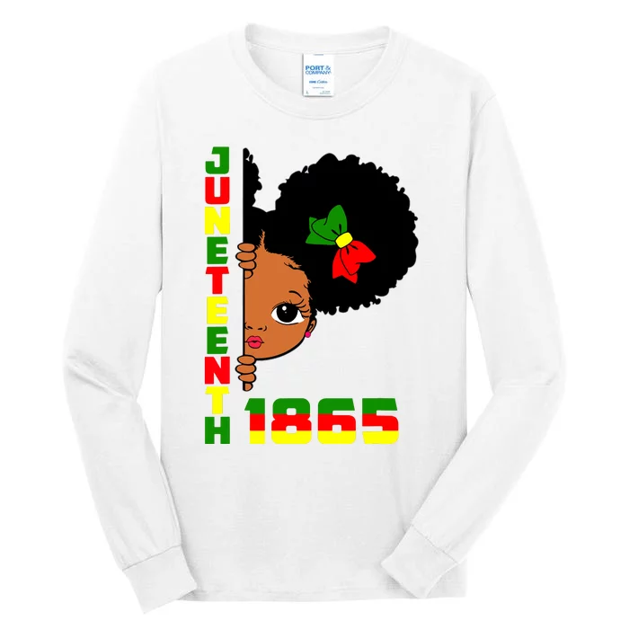 Juneteenth Celebrating 1865 Cute Black Girl Tall Long Sleeve T-Shirt