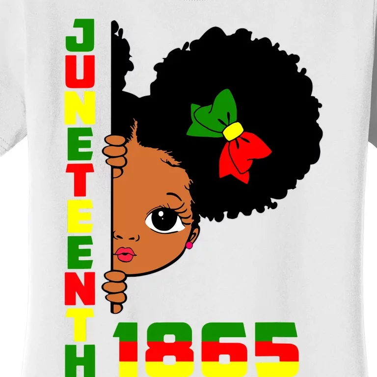 Juneteenth Celebrating 1865 Cute Black Girl Women's T-Shirt