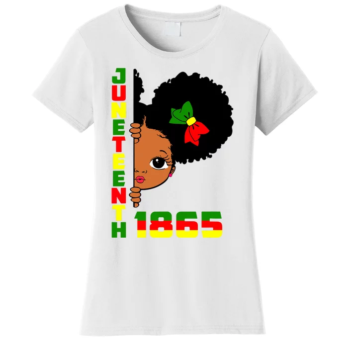 Juneteenth Celebrating 1865 Cute Black Girl Women's T-Shirt