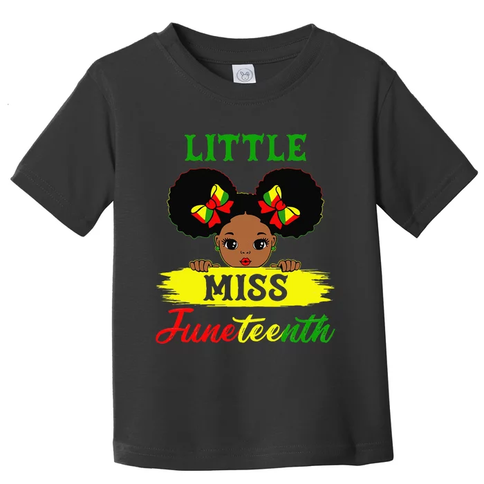 Juneteenth Celebrating 1865 Cute Black Toddler T-Shirt