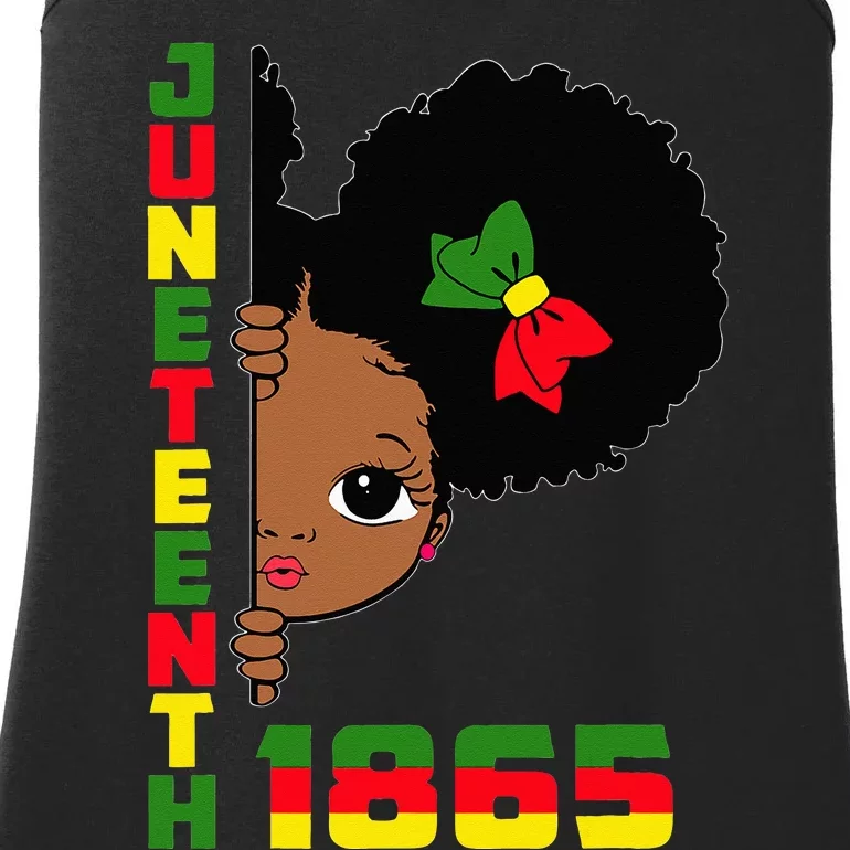 Juneteenth Celebrating 1865 Cute Black Ladies Essential Tank