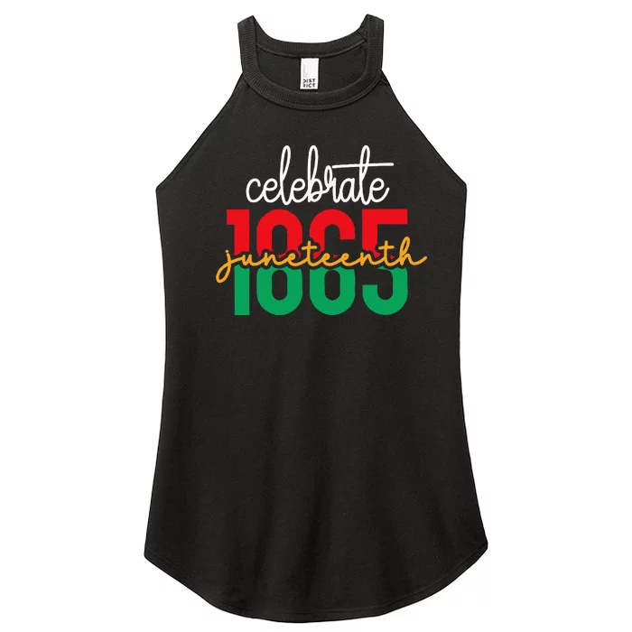 Juneteenth Celebrate 1865 Black History African American Women’s Perfect Tri Rocker Tank