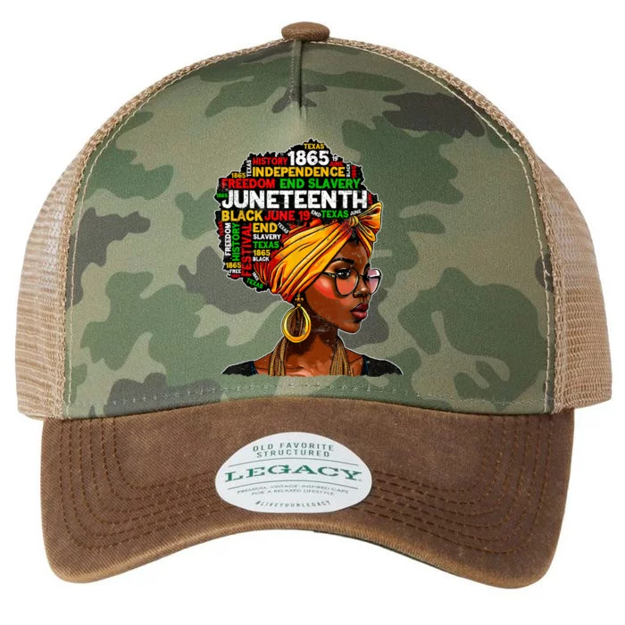 Juneteenth Celebrate 1865 Afro Black Natural Hair Women Legacy Tie Dye Trucker Hat