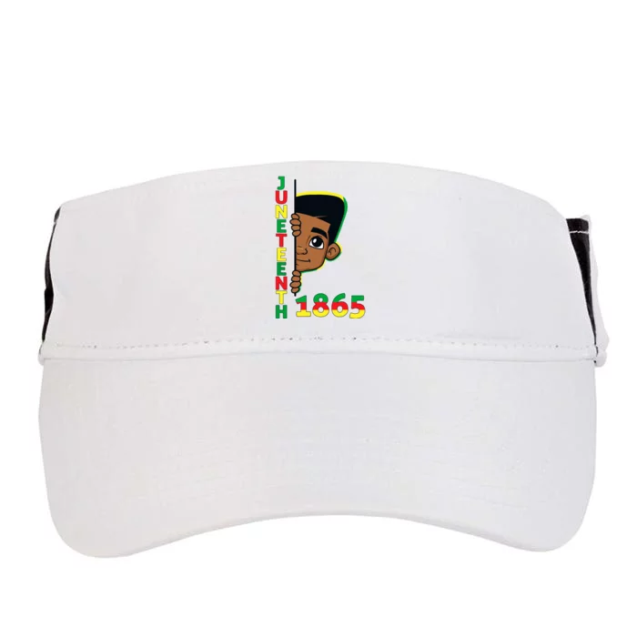 Juneteenth Celebrating 1865 Cool Brown Skin King Boy Adult Drive Performance Visor