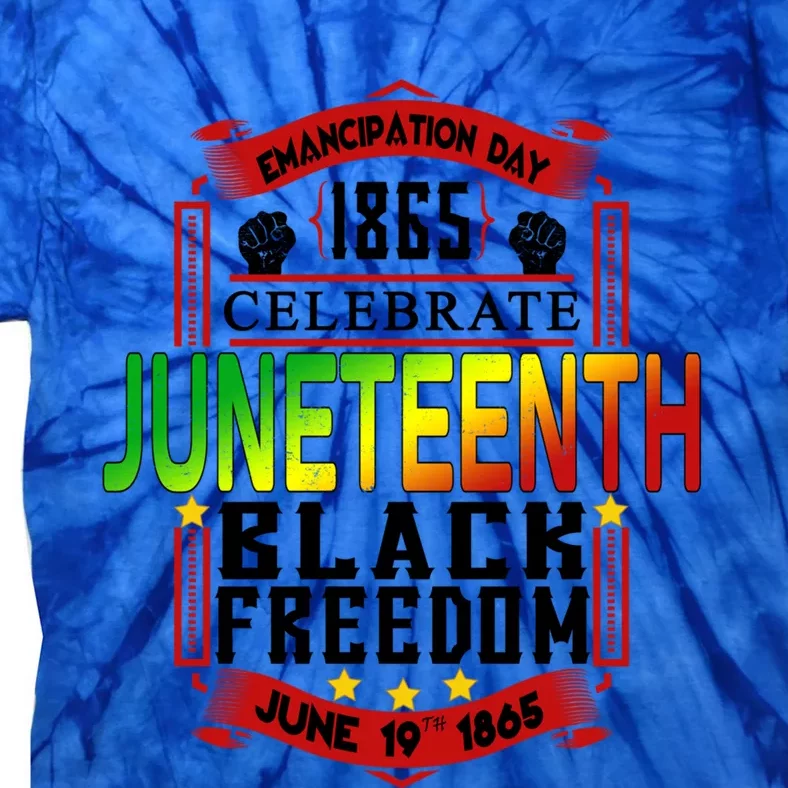 Juneteenth Celebrate 1865 Freedom Juneteenth Celebration Gift Tie-Dye T-Shirt