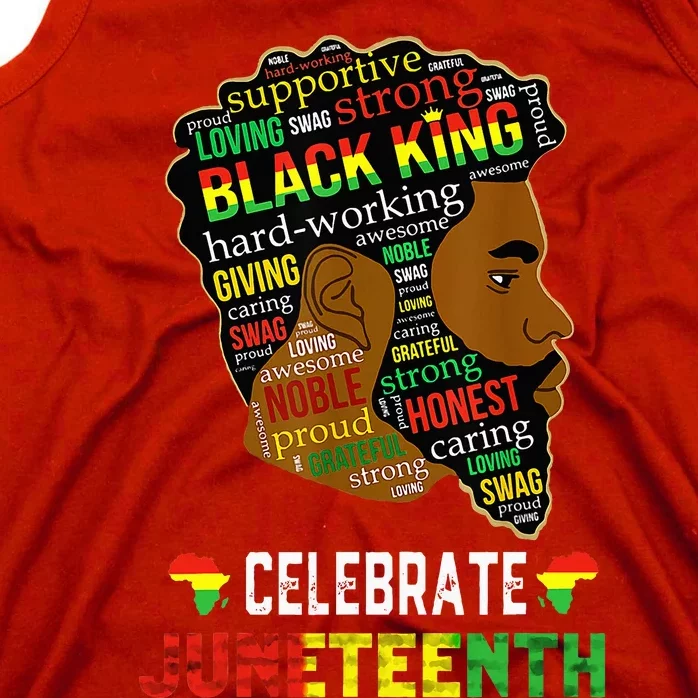 Juneteenth Celebrate 1865 Freedom Black King Fathers Day Tank Top