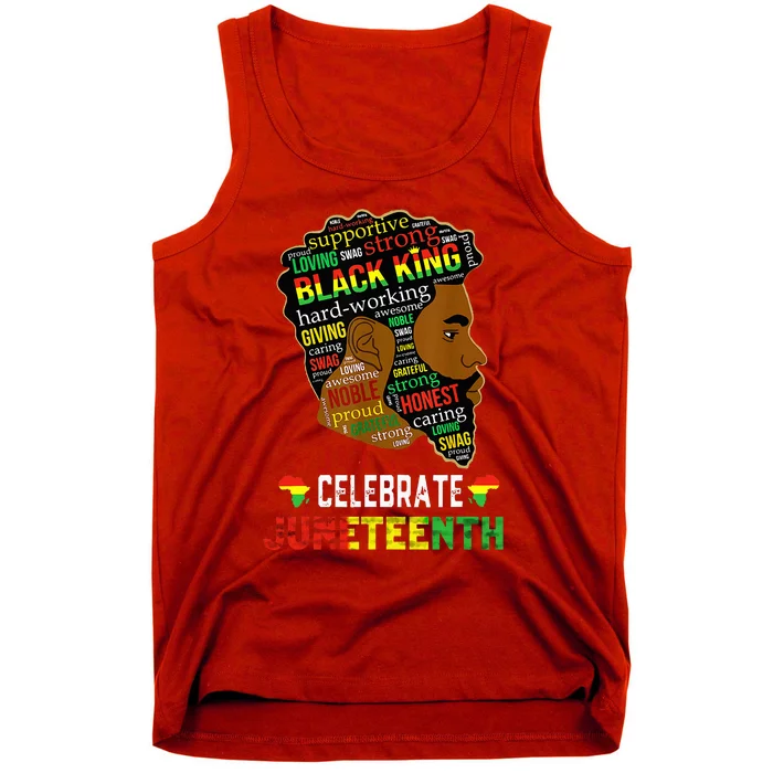 Juneteenth Celebrate 1865 Freedom Black King Fathers Day Tank Top