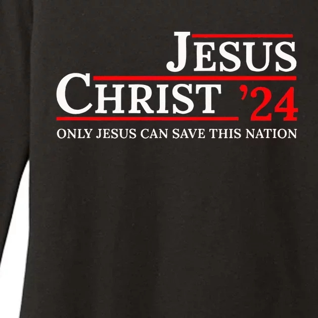 Jesus Christ 24 Only Jesus Can Save This Nation Womens CVC Long Sleeve Shirt