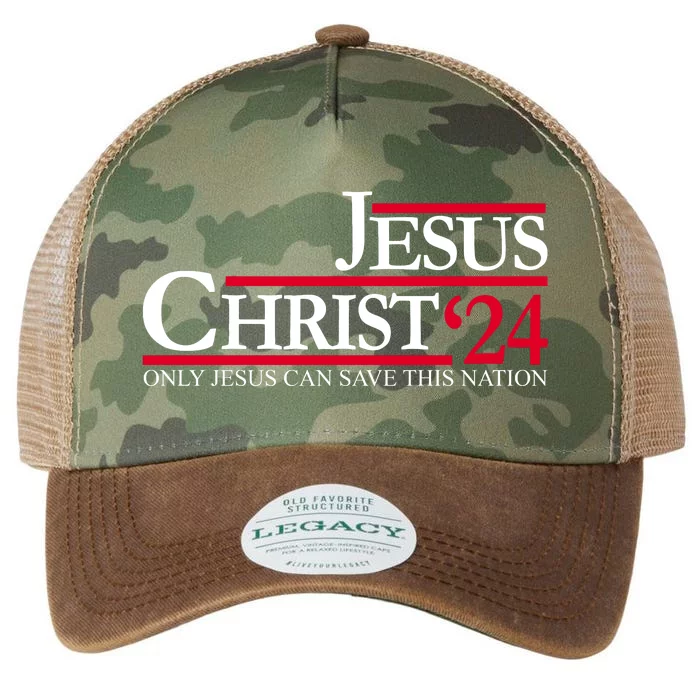 Jesus Christ 2024 Only Jesus Can Save This Nation Legacy Tie Dye Trucker Hat