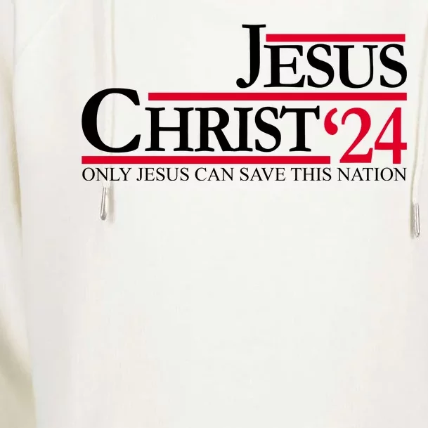 Jesus Christ 2024 Only Jesus Can Save This Nation Womens Funnel Neck Pullover Hood