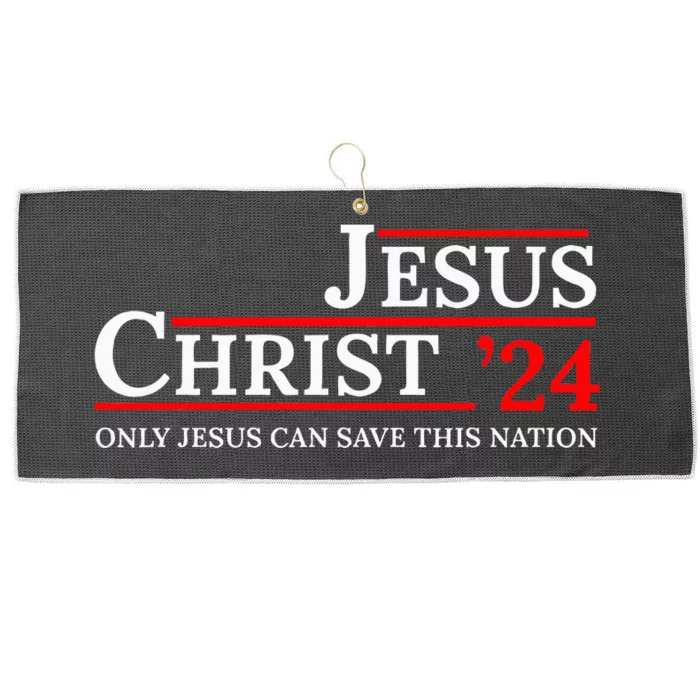 Jesus Christ 24 Only Jesus Can Save This Nation Large Microfiber Waffle Golf Towel