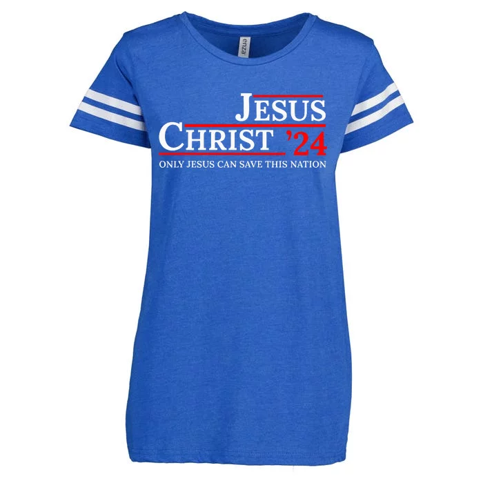 Jesus Christ 24 Only Jesus Can Save This Nation Enza Ladies Jersey Football T-Shirt