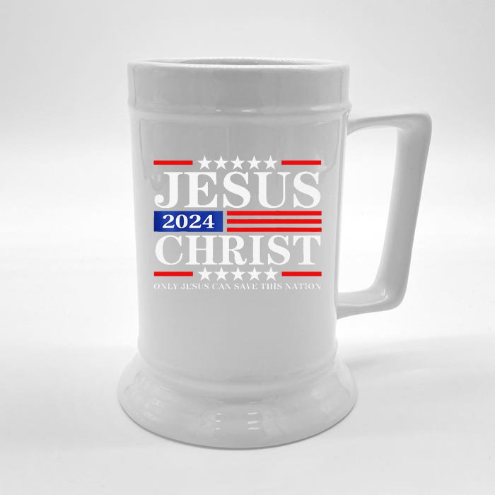 Jesus Christ 2024 Only Jesus Can Save This Nation Premium Front & Back Beer Stein