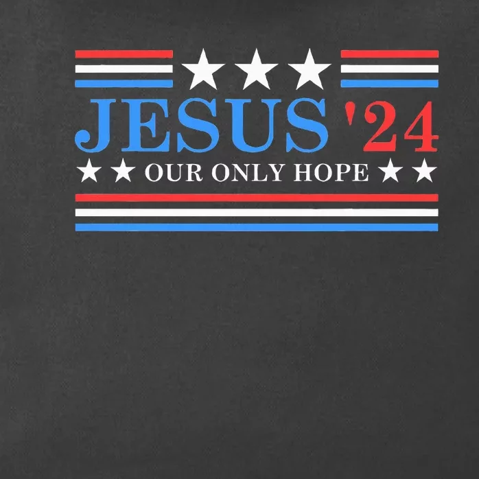 Jesus Christ 2024 President Usa Election Political Parody Zip Tote Bag