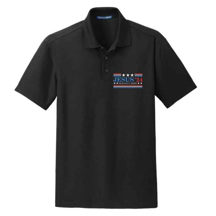 Jesus Christ 2024 President Usa Election Political Parody Dry Zone Grid Performance Polo