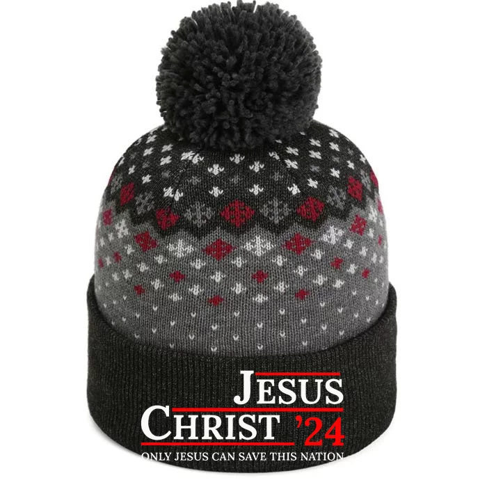 Jesus Christ 24 Only Jesus Can Save This Nation The Baniff Cuffed Pom Beanie