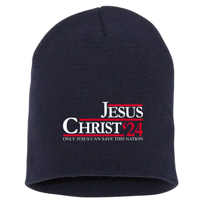 Jesus Christ 24 Only Jesus Can Save This Nation Short Acrylic Beanie