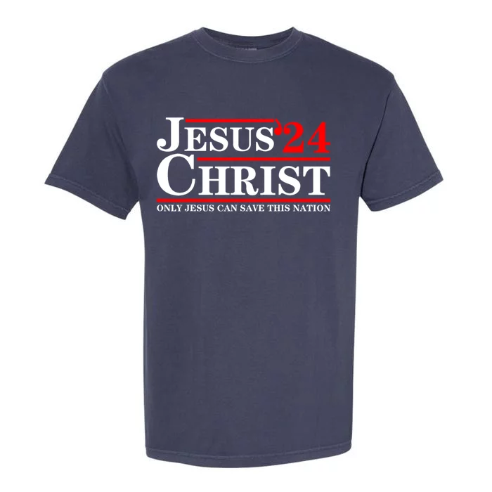 Jesus Christ 2024 Only Jesus Can Save This Nation Garment-Dyed Heavyweight T-Shirt