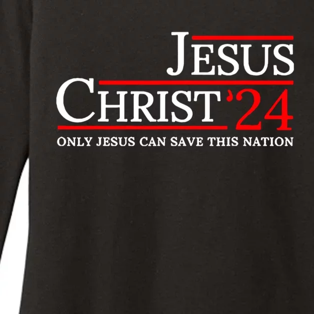 Jesus Christ 2024 Only Jesus Can Save This Nation Womens CVC Long Sleeve Shirt