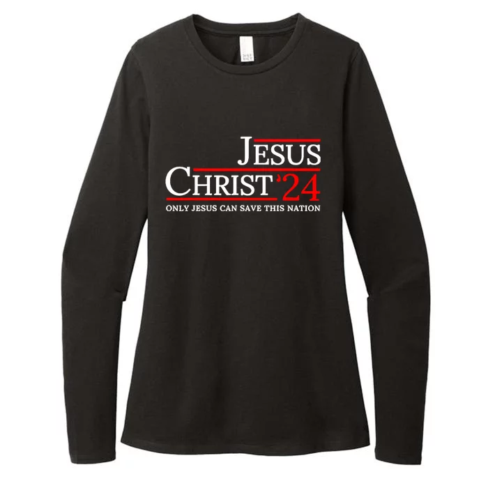 Jesus Christ 2024 Only Jesus Can Save This Nation Womens CVC Long Sleeve Shirt