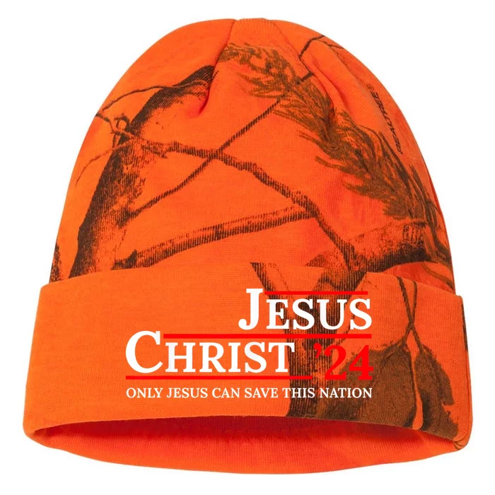 Jesus Christ 24 Only Jesus Can Save This Nation Kati - 12in Camo Beanie