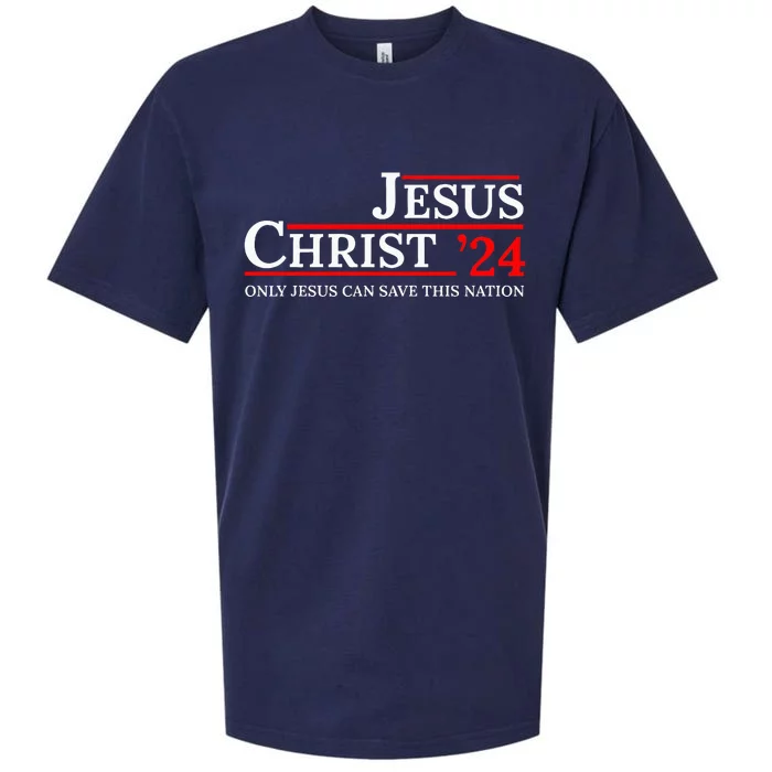 Jesus Christ 24 Only Jesus Can Save This Nation Sueded Cloud Jersey T-Shirt