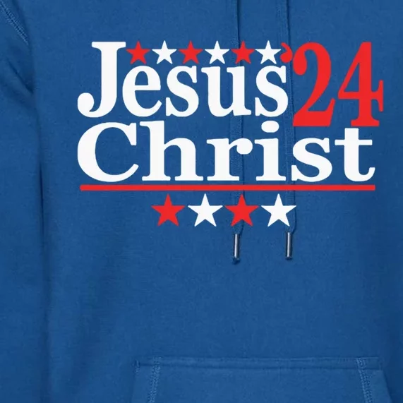 Jesus Christ 2024 Political Election Parody Gift Premium Hoodie