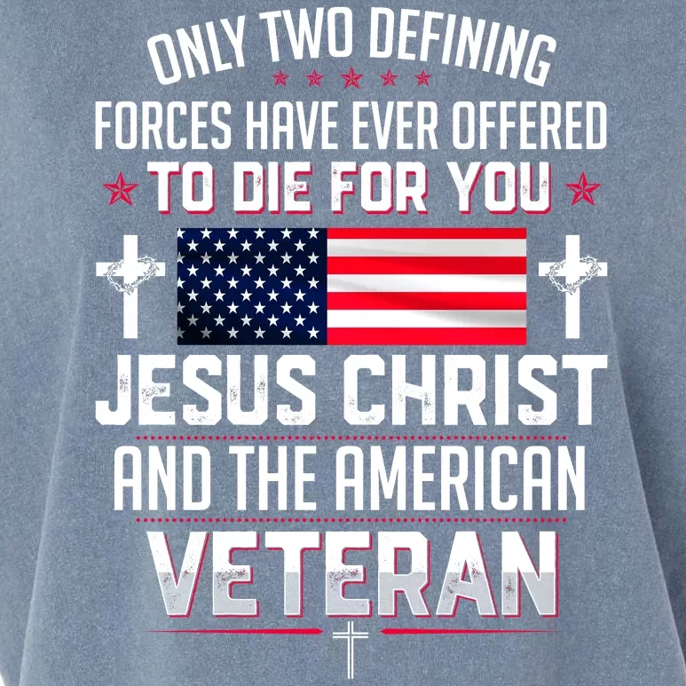 Jesus Christ And The American Veteran Garment-Dyed Women's Muscle Tee