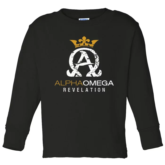 Jesus Christ Alpha And Omega Book Revelation Toddler Long Sleeve Shirt