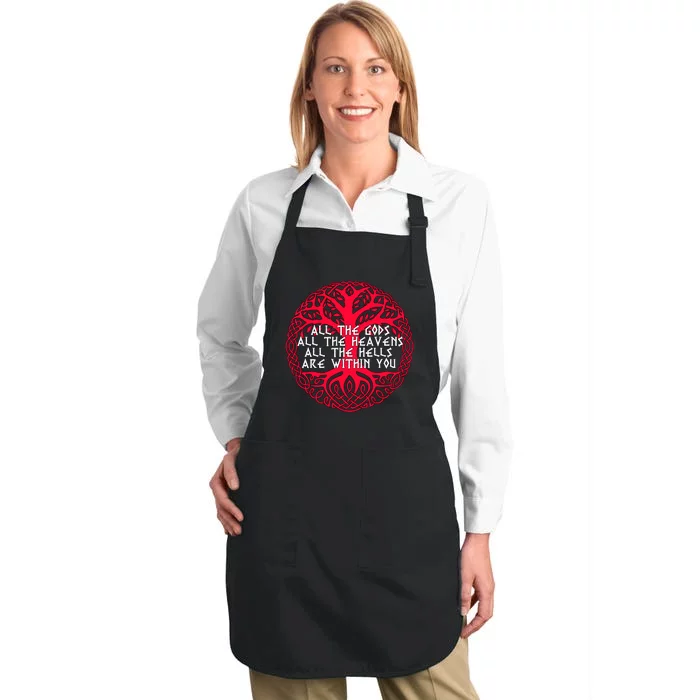 Joseph Campbell All The Gods All The Heavens All The Hells Are Within You Full-Length Apron With Pocket