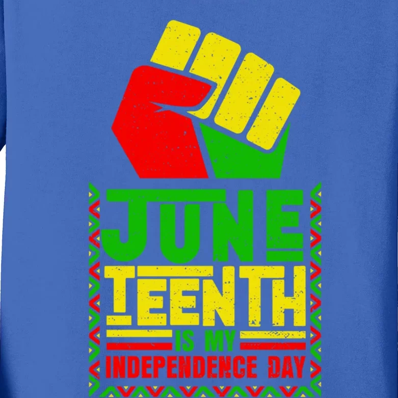 Juneteenth Celebrate African Independence Day Gift Kids Long Sleeve Shirt