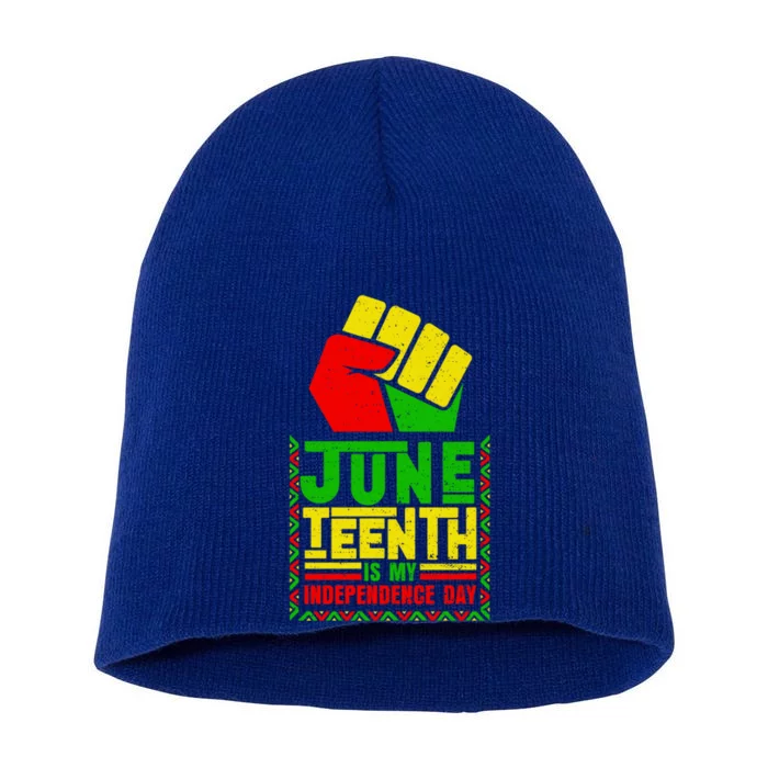 Juneteenth Celebrate African Independence Day Gift Short Acrylic Beanie