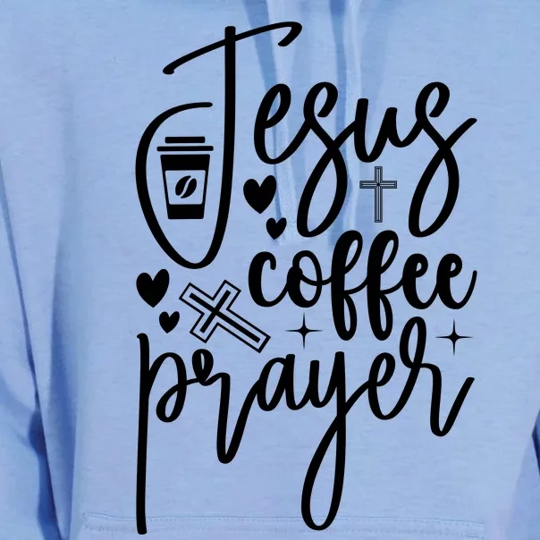 Jesus Coffee And Prayer Christian Catholic Christ Unisex Surf Hoodie