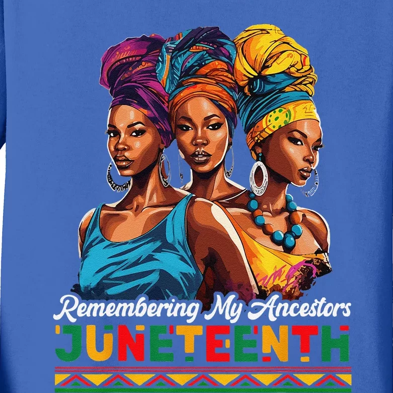 Juneteenth Celebrate African American Freedom Day Kids Long Sleeve Shirt