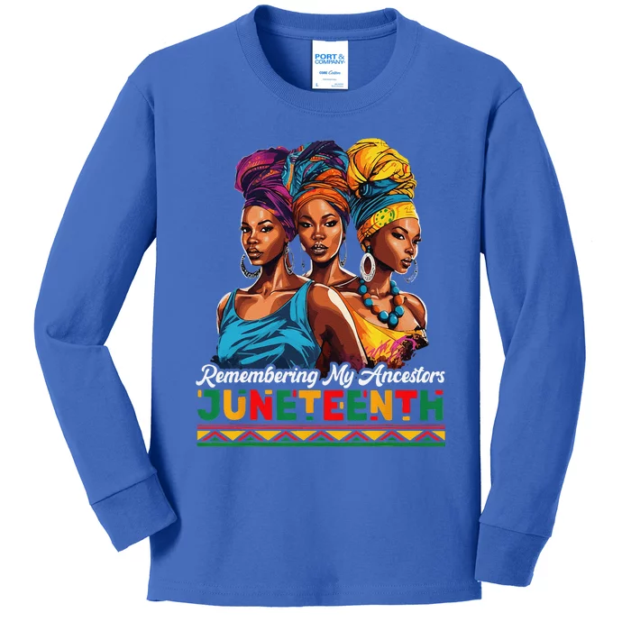 Juneteenth Celebrate African American Freedom Day Kids Long Sleeve Shirt