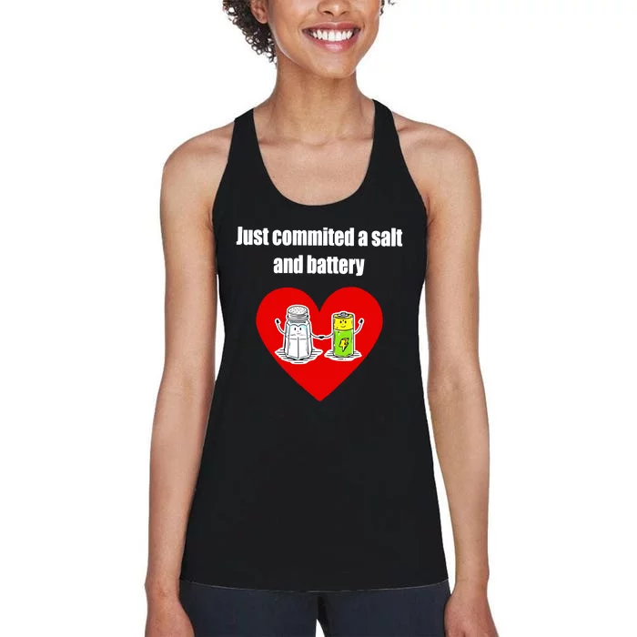 Just Commited A Salt And Battery Women's Racerback Tank